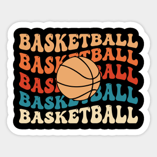 Vintage Basketball Vibes: Retro Hoops Design Sticker